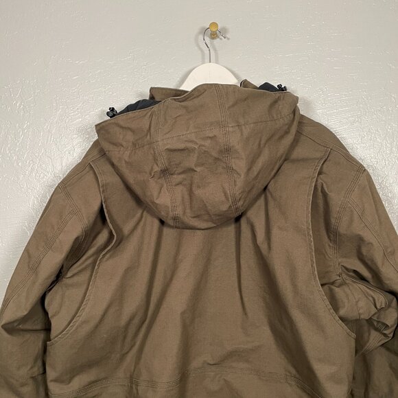 Carhartt Men 2XL Brown Full Swing Relaxed Fit Ripstop Insulated Jacket Hooded - Picture 10 of 12